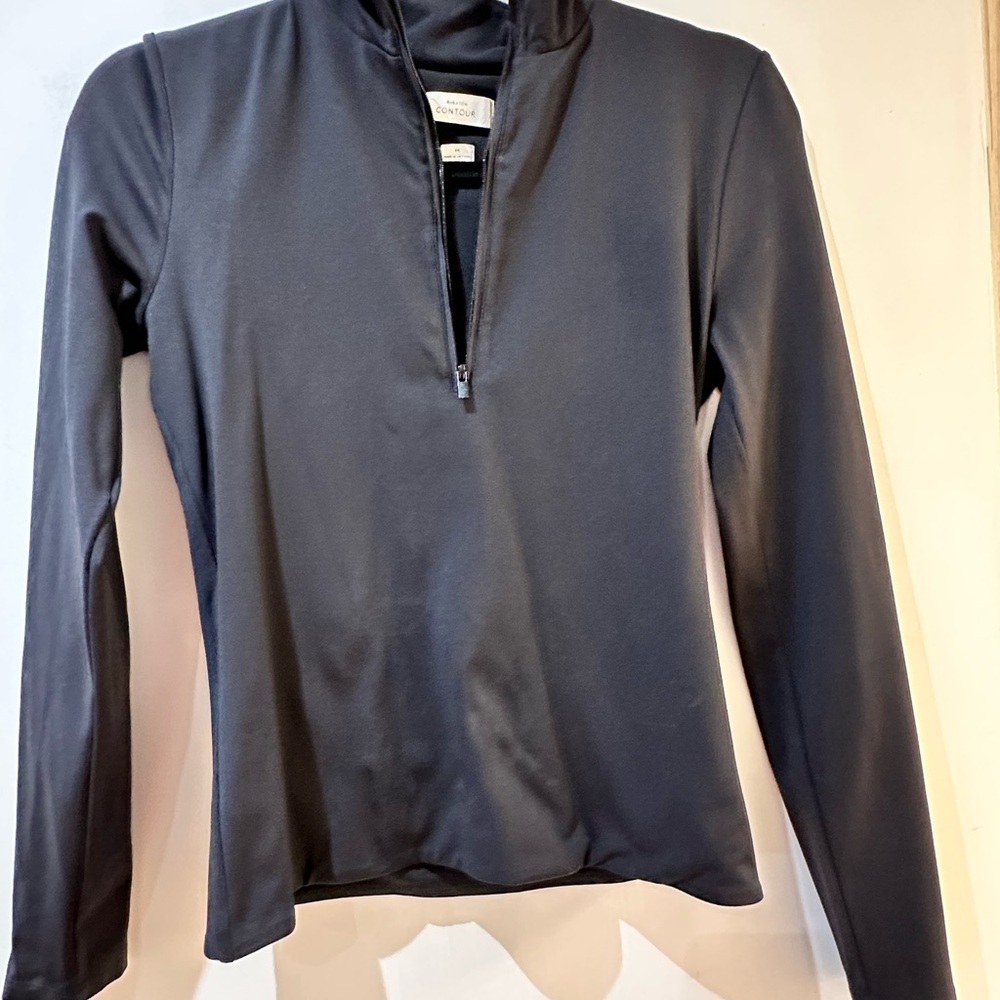 Neutral Tone Long-Sleeve Quarter-Zip Top